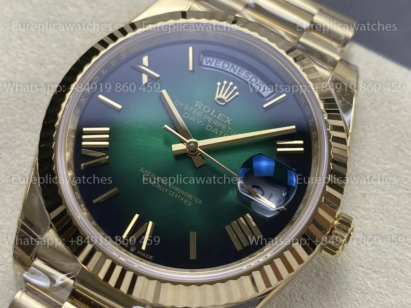 RC Factory Rolex Yellow Gold Day Date 40 228238-0069 Yellow Dial  1:1 Best Version 211 gram