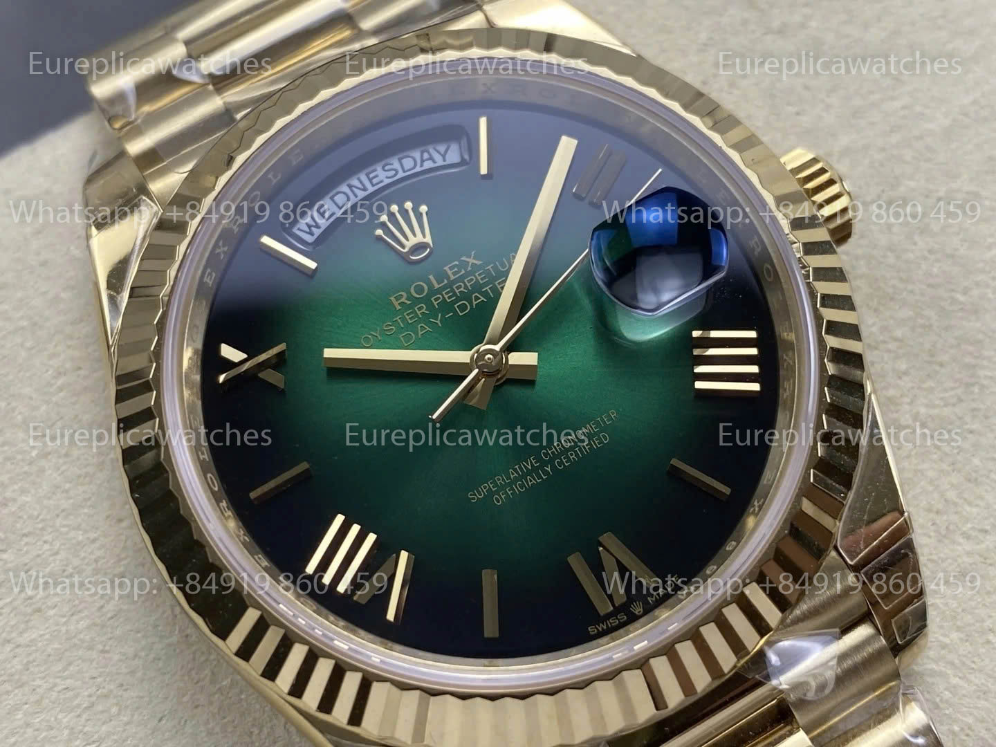 RC Factory Rolex Yellow Gold Day Date 40 228238-0069 Yellow Dial  1:1 Best Version 211 gram