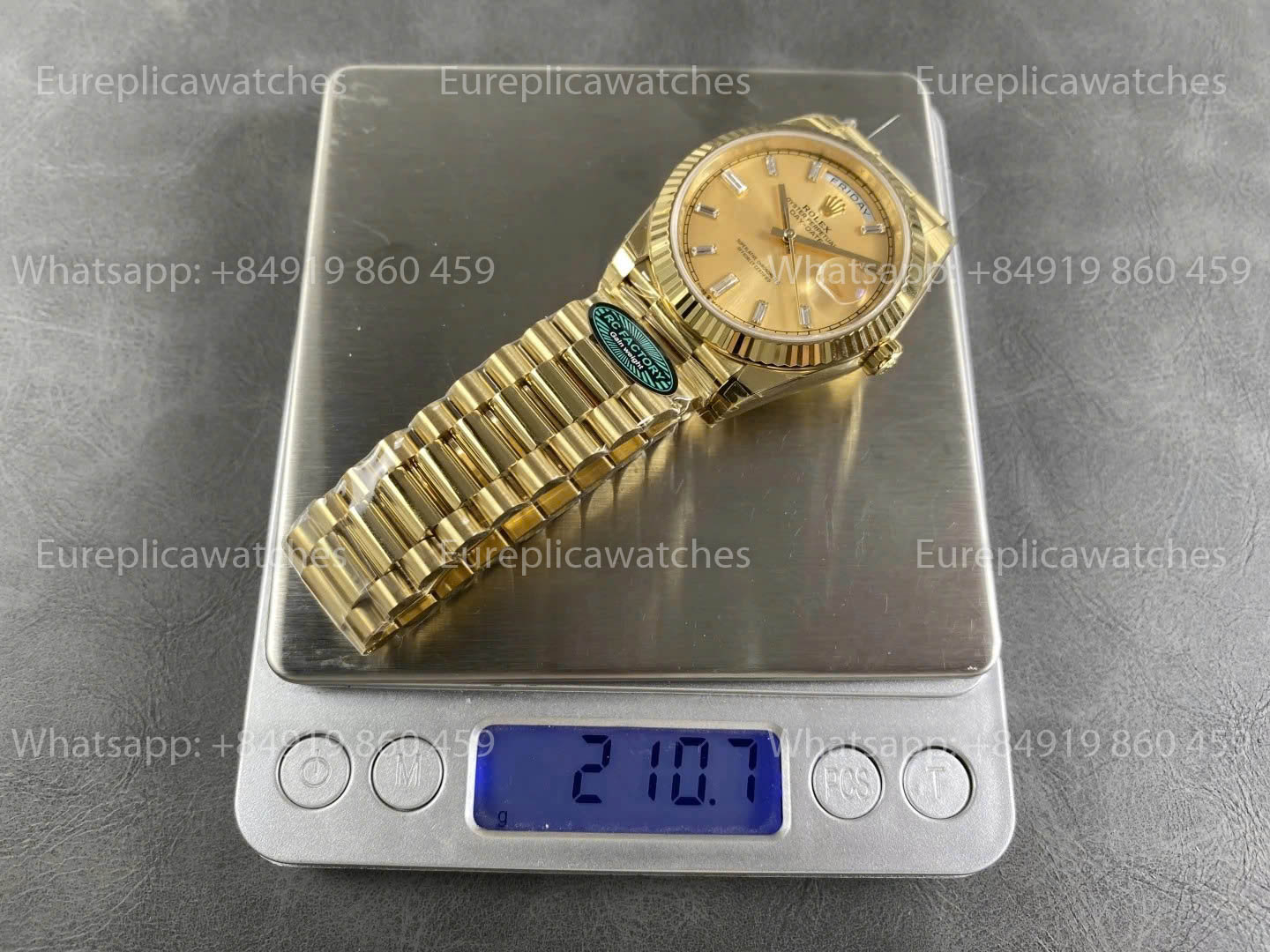 RC Factory Rolex Yellow Gold Day Date 40 228238-0005 Sundust Dial  1:1 Best Version 211 gram
