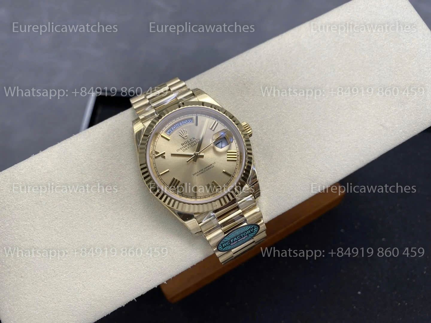 RC Factory Rolex Yellow Gold Day Date 40 228238-0006 Yellow Dial  1:1 Best Version 211 gram