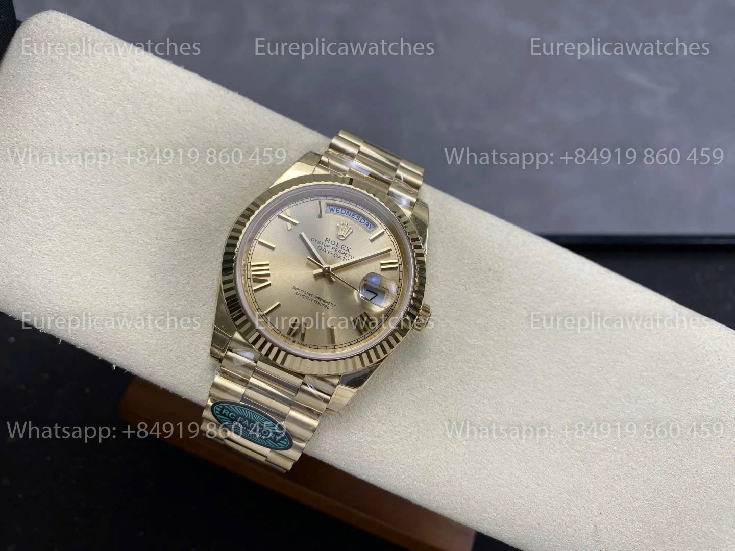 RC Factory Rolex Yellow Gold Day Date 40 228238-0006 Yellow Dial  1:1 Best Version 211 gram