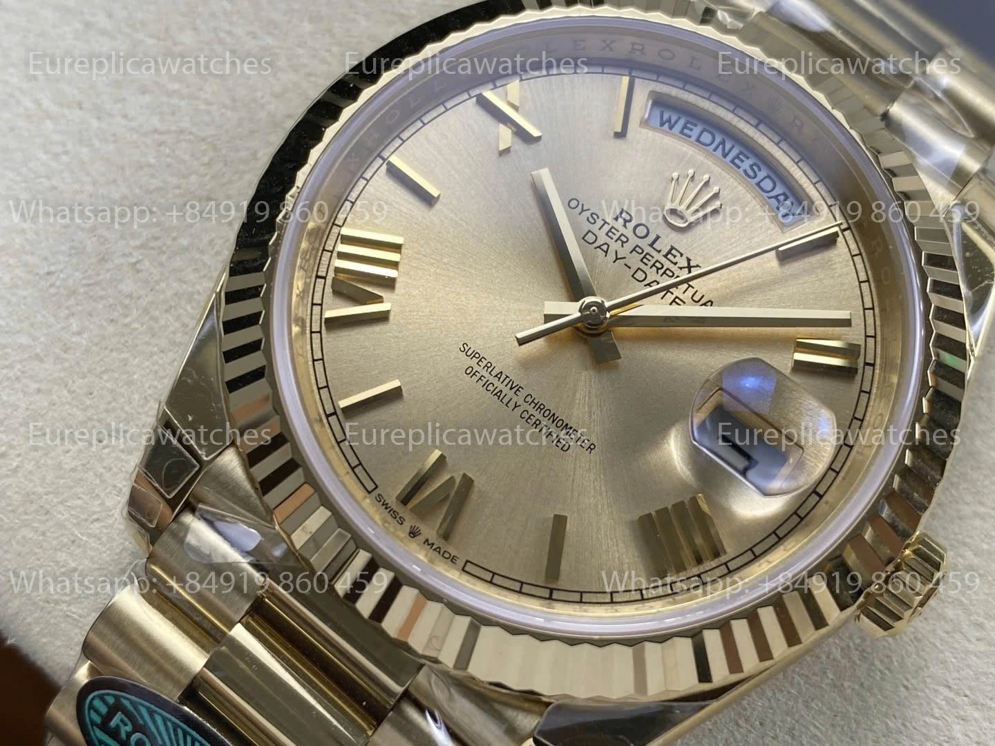 RC Factory Rolex Yellow Gold Day Date 40 228238-0006 Yellow Dial  1:1 Best Version 211 gram