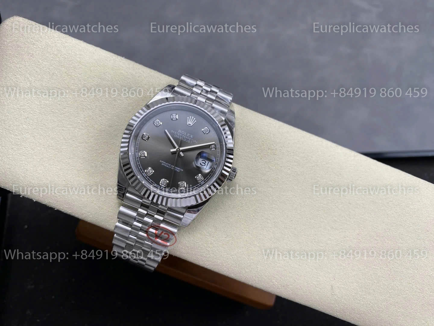 VSF Rolex Datejust 41 M126334 -126334 Cadran gris diamants, réplique 1:1, meilleure version, VS Factory V2 3235