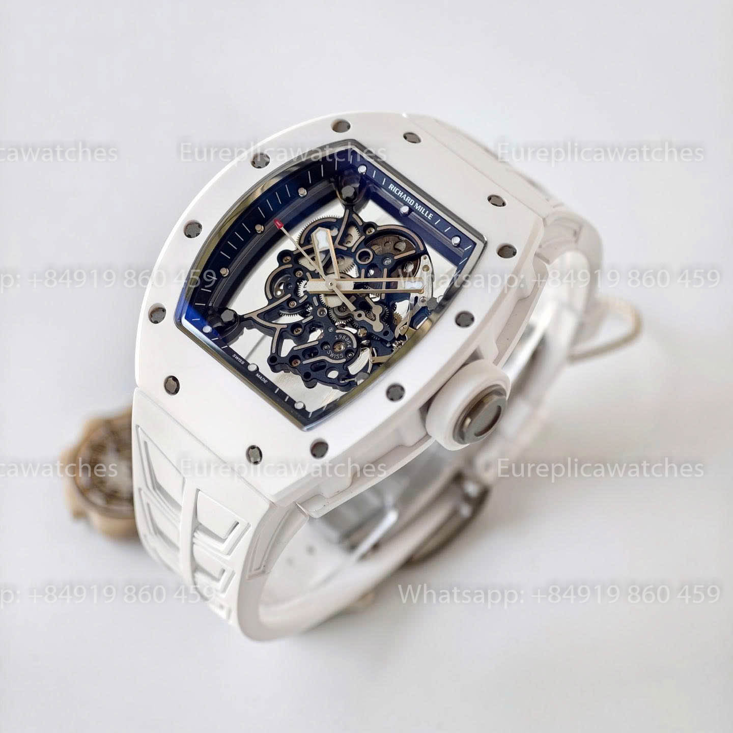 UMI RICHARD MILLE RM055 White Ceramic Case 1:1 High-Grade Custom Edition