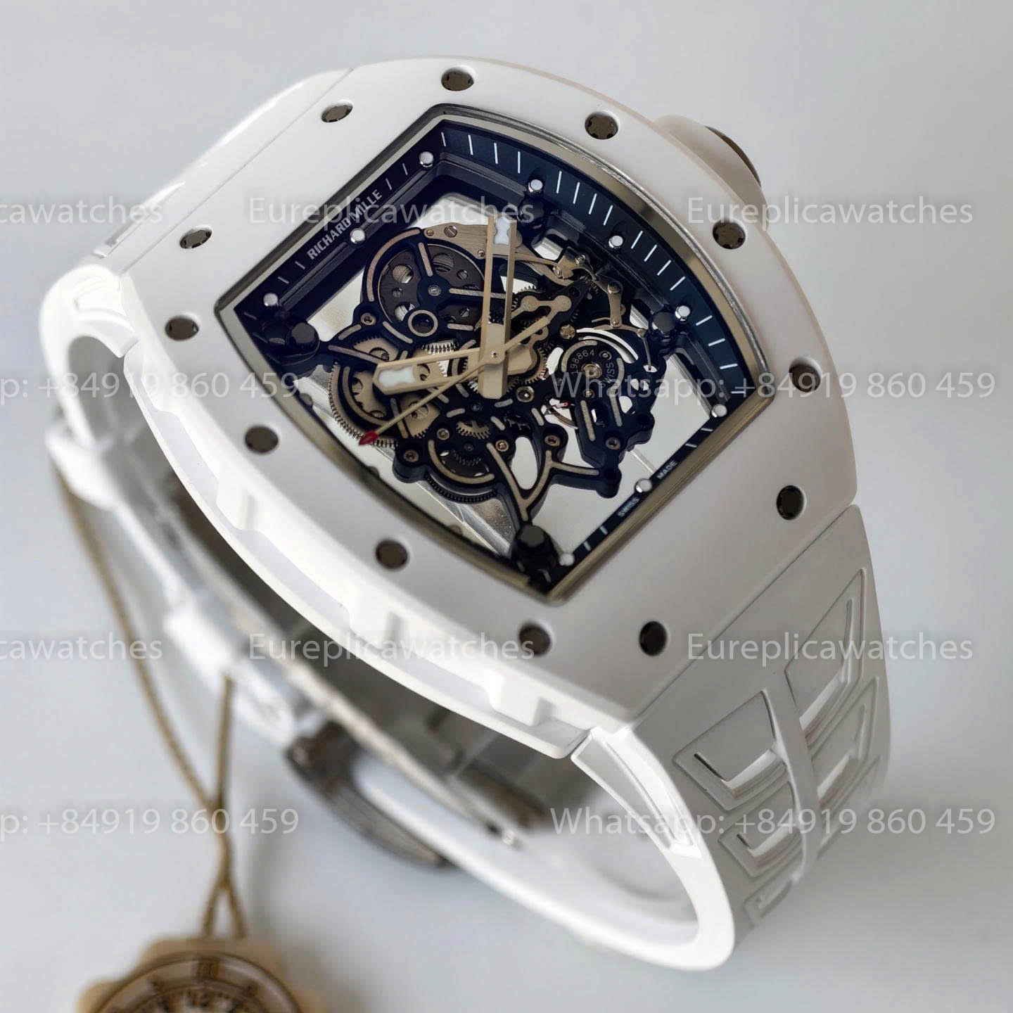 UMI RICHARD MILLE RM055 White Ceramic Case 1:1 High-Grade Custom Edition