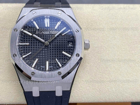 DDF Audemars Piguet Royal Oak 15510ST Schwarzes Zifferblatt, Kautschukarmband, 1:1 Beste Version