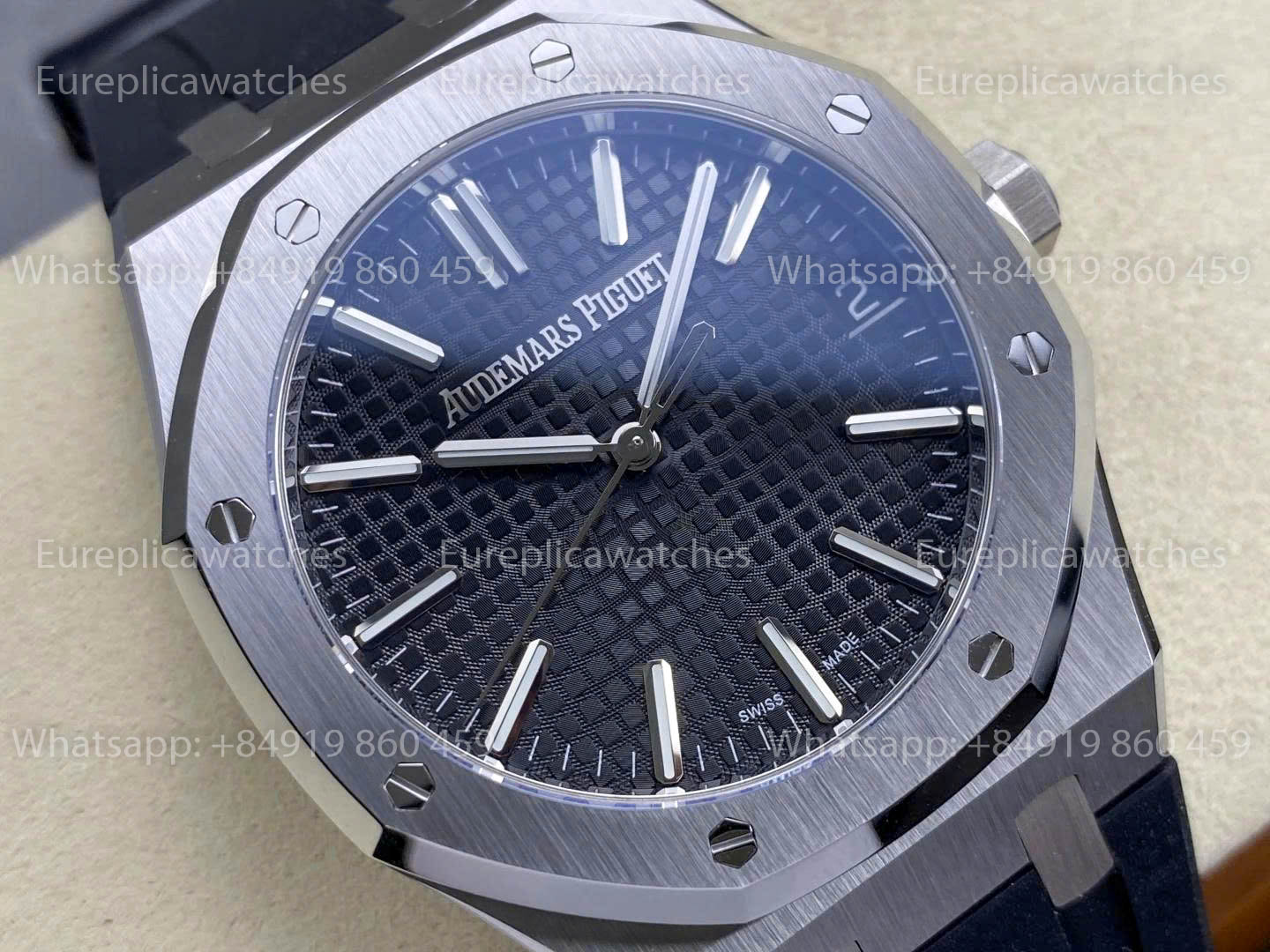 DDF Audemars Piguet Royal Oak 15510ST Cadran Noir Bracelet Caoutchouc 1:1 Meilleure Version