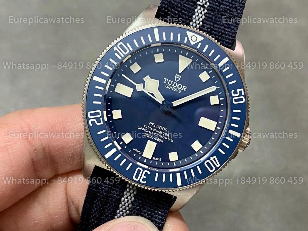 M+ Factory - Tudor Pelagos FXD 25707B Blue Dial Fabric Strap