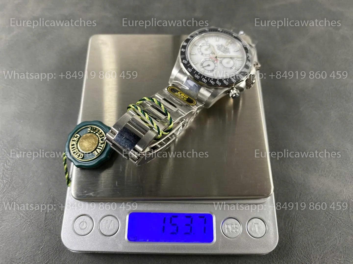 CBD Factory  Rolex Cosmograph Daytona 126500LN Free Sprung White Dial Daytona Panda