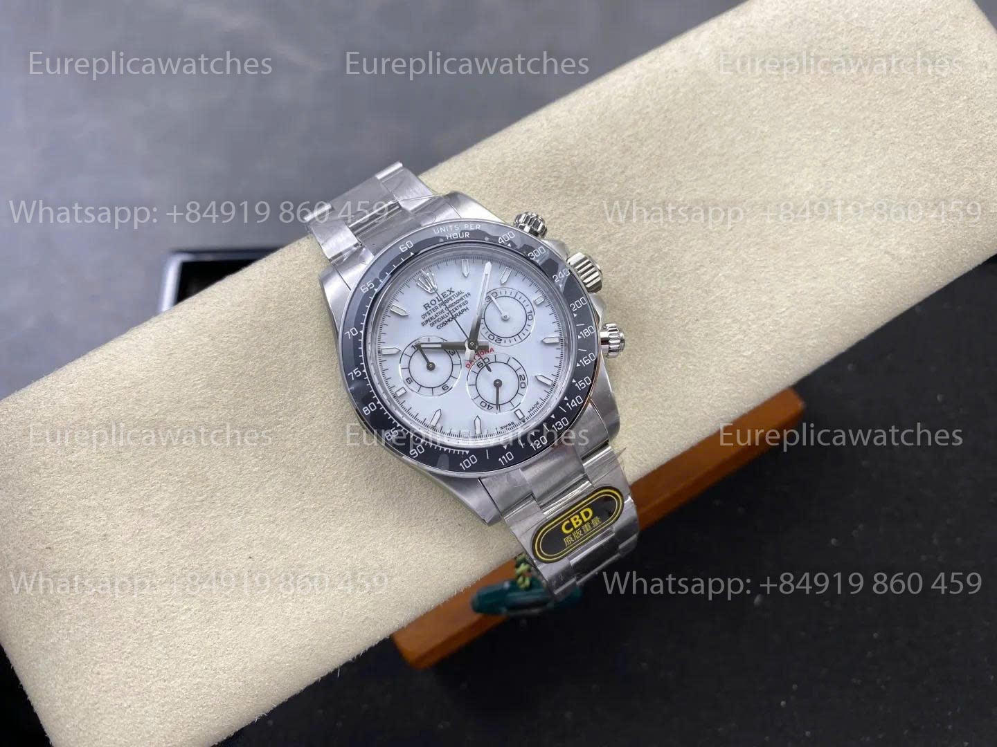 CBD Factory  Rolex Cosmograph Daytona 126500LN Free Sprung White Dial Daytona Panda