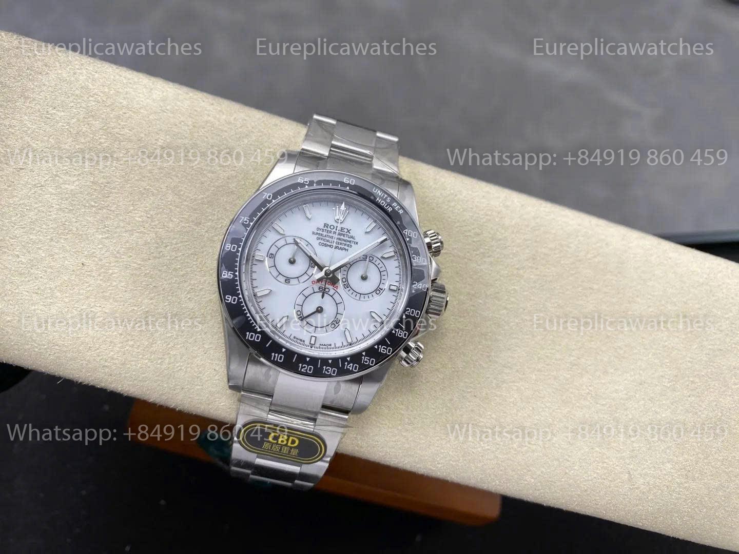 CBD Factory  Rolex Cosmograph Daytona 126500LN Free Sprung White Dial Daytona Panda