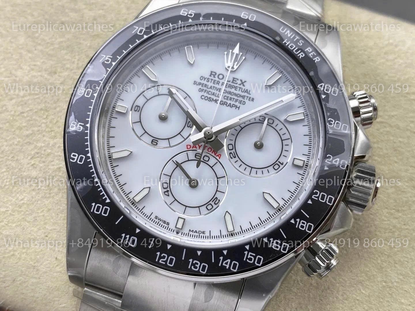 CBD Factory  Rolex Cosmograph Daytona 126500LN Free Sprung White Dial Daytona Panda