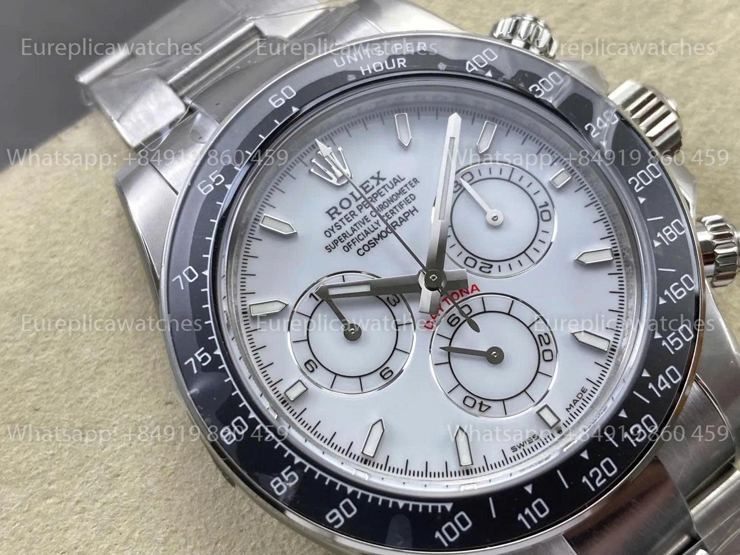 CBD Factory  Rolex Cosmograph Daytona 126500LN Free Sprung White Dial Daytona Panda