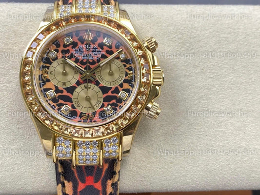 PPM Factory- Rolex Daytona 116598SACO Leopard Dial 4130 Movemnet