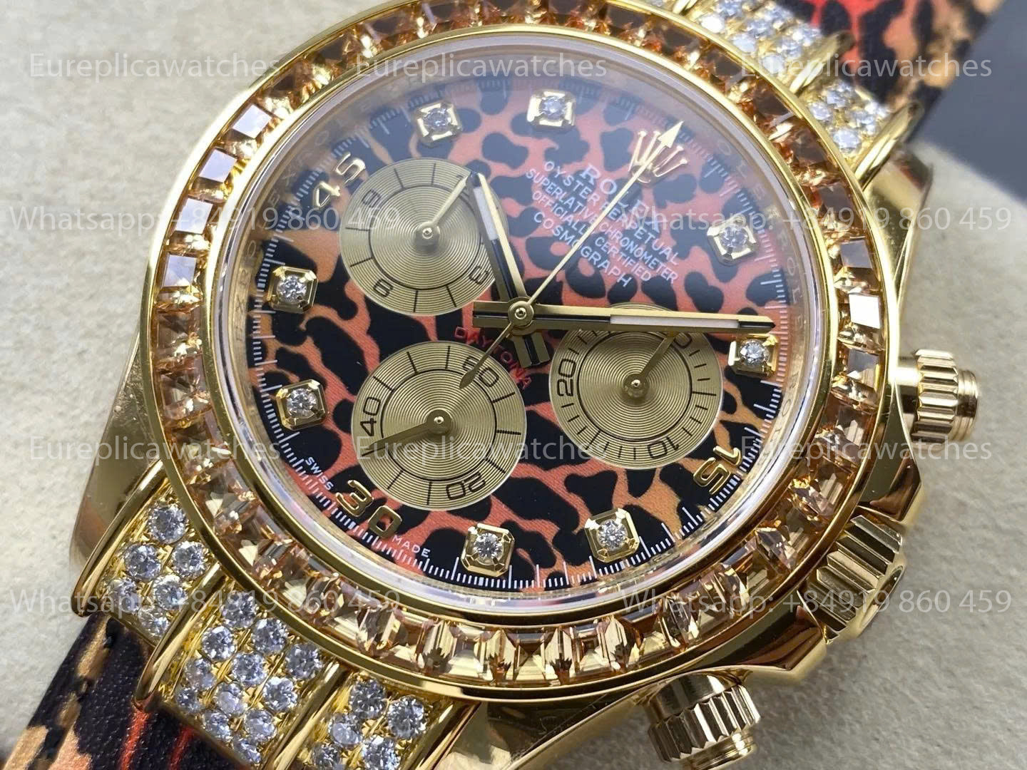 Manufacture PPM - Rolex Daytona 116598SACO Cadran Léopard Mouvement 4130