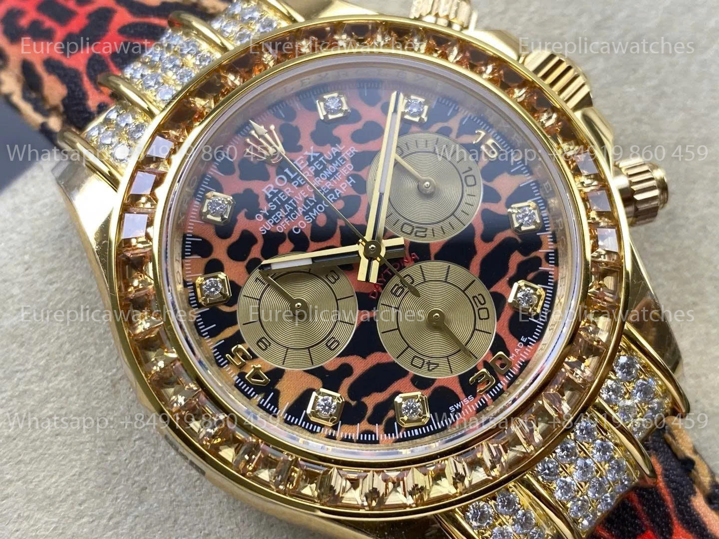 Manufacture PPM - Rolex Daytona 116598SACO Cadran Léopard Mouvement 4130