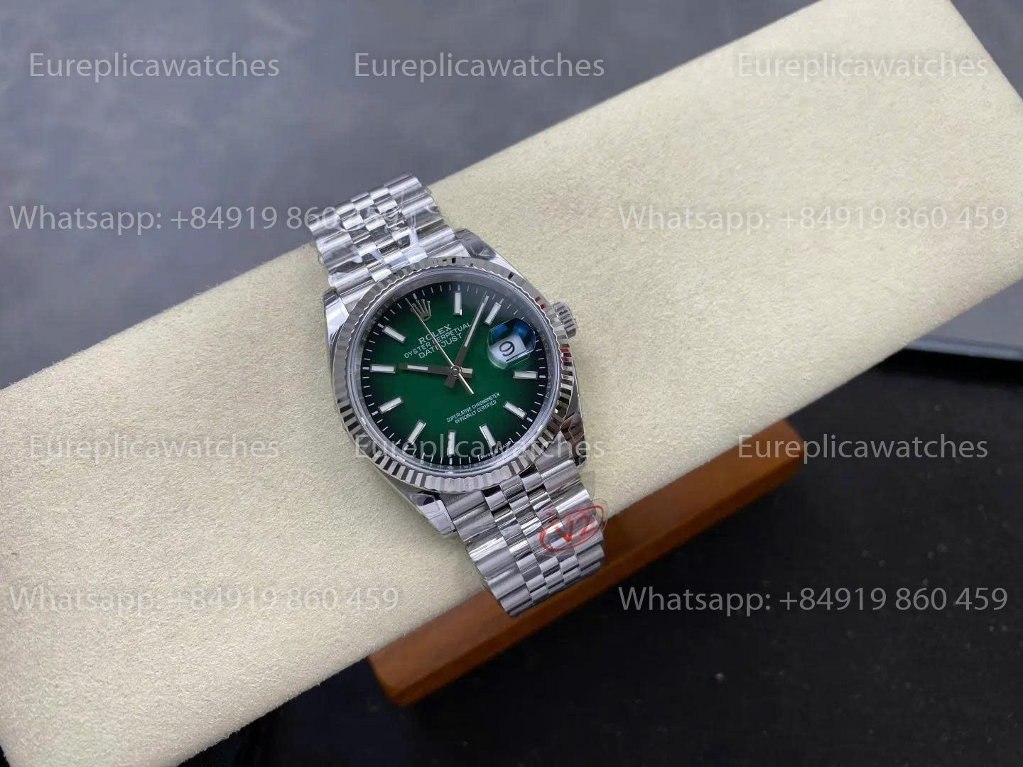VS Factory - Rolex DateJust 36 SS 126234 VSF V2 Cadran Vert Dégradé sur Bracelet Jubilé