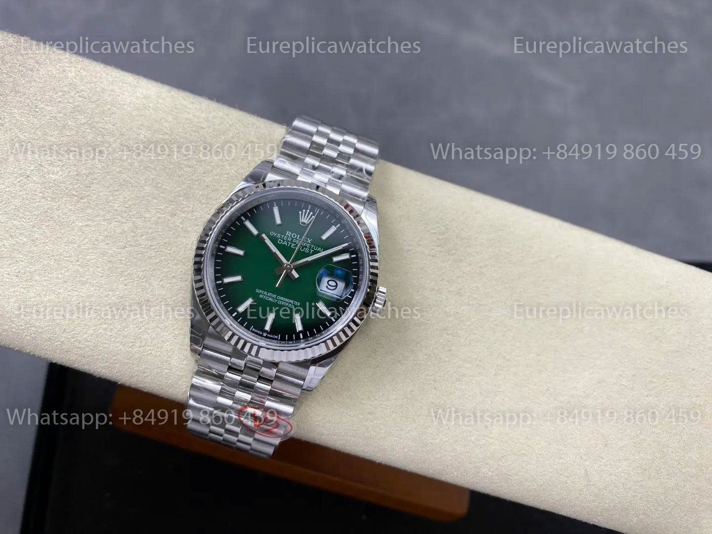 VS Factory - Rolex DateJust 36 SS 126234 VSF V2 Cadran Vert Dégradé sur Bracelet Jubilé