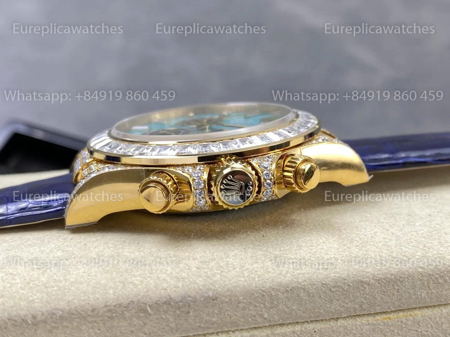 Usine PPM - Rolex Daytona Cadran Turquoise – Lunette Moissanite Diamant
