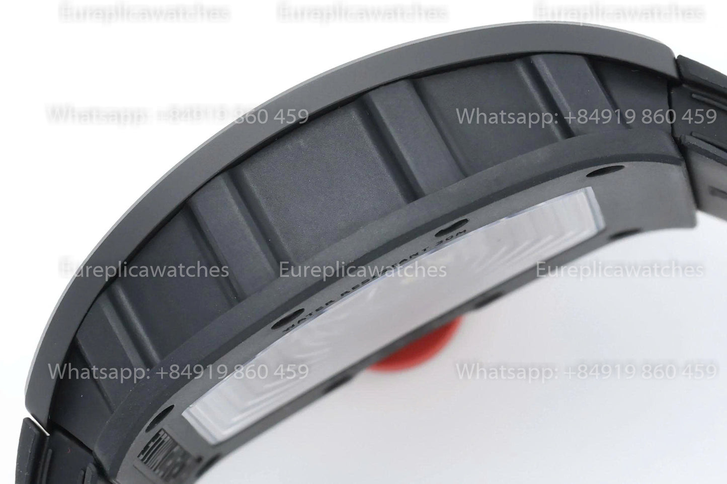 ZF Factory - RICHARD MILLE RM055 NTPT V3 Boîtier en céramique noire Couronne rouge