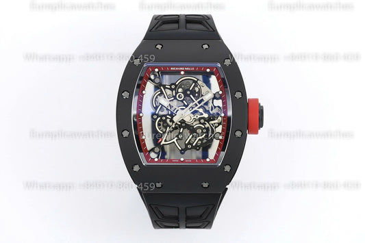 ZF Factory - RICHARD MILLE  RM055  NTPT V3 Black Ceramic Case Red Dial