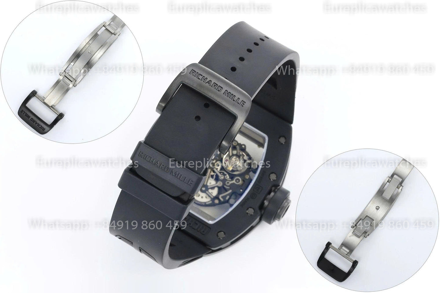 Usine ZF - RICHARD MILLE RM055 NTPT V3 Boîtier en céramique noire Cadran blanc