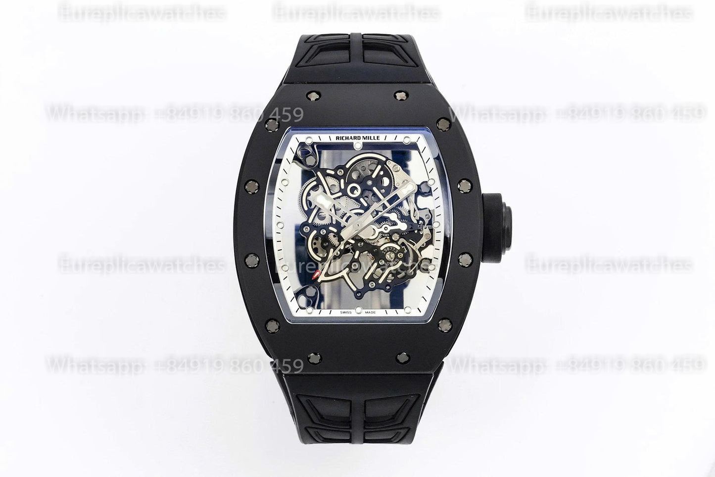 Usine ZF - RICHARD MILLE RM055 NTPT V3 Boîtier en céramique noire Cadran blanc
