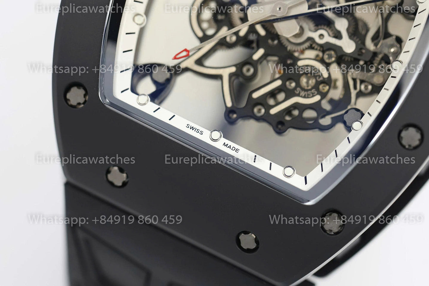 Usine ZF - RICHARD MILLE RM055 NTPT V3 Boîtier en céramique noire Cadran blanc