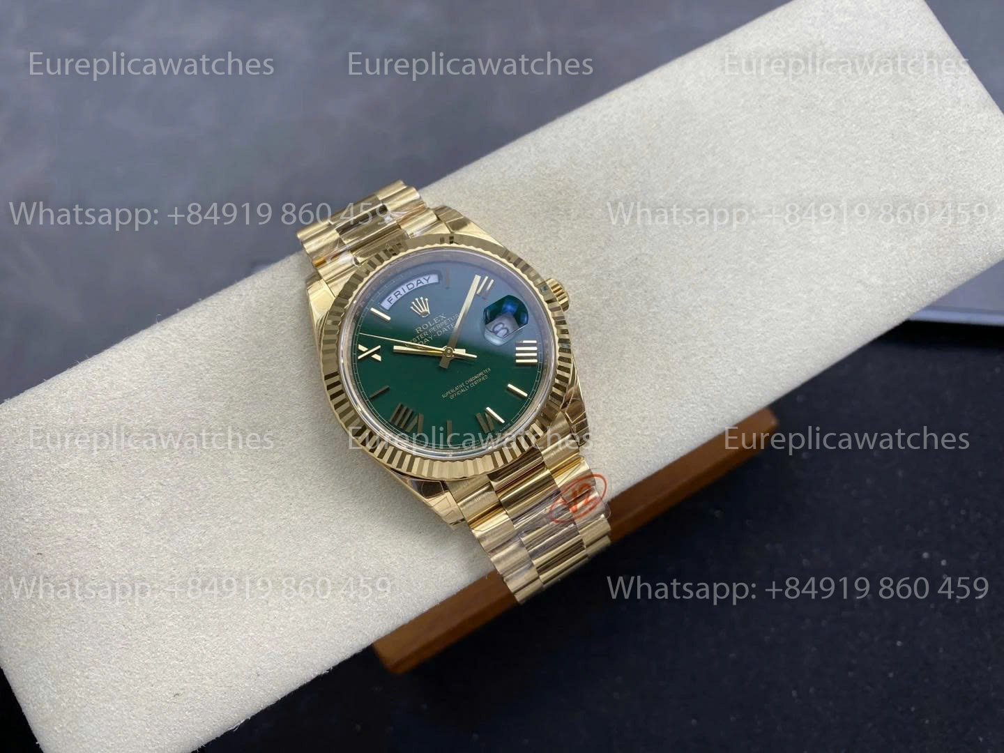 VSF Factory - Rolex Day Date 40 M228238 Cadran Vert Or Jaune VS Factory V2