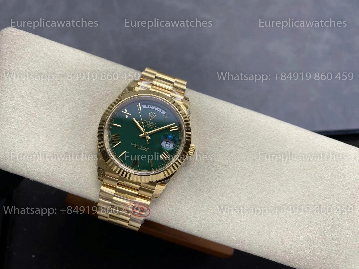 VSF Factory - Rolex Day Date 40 M228238 Cadran Vert Or Jaune VS Factory V2