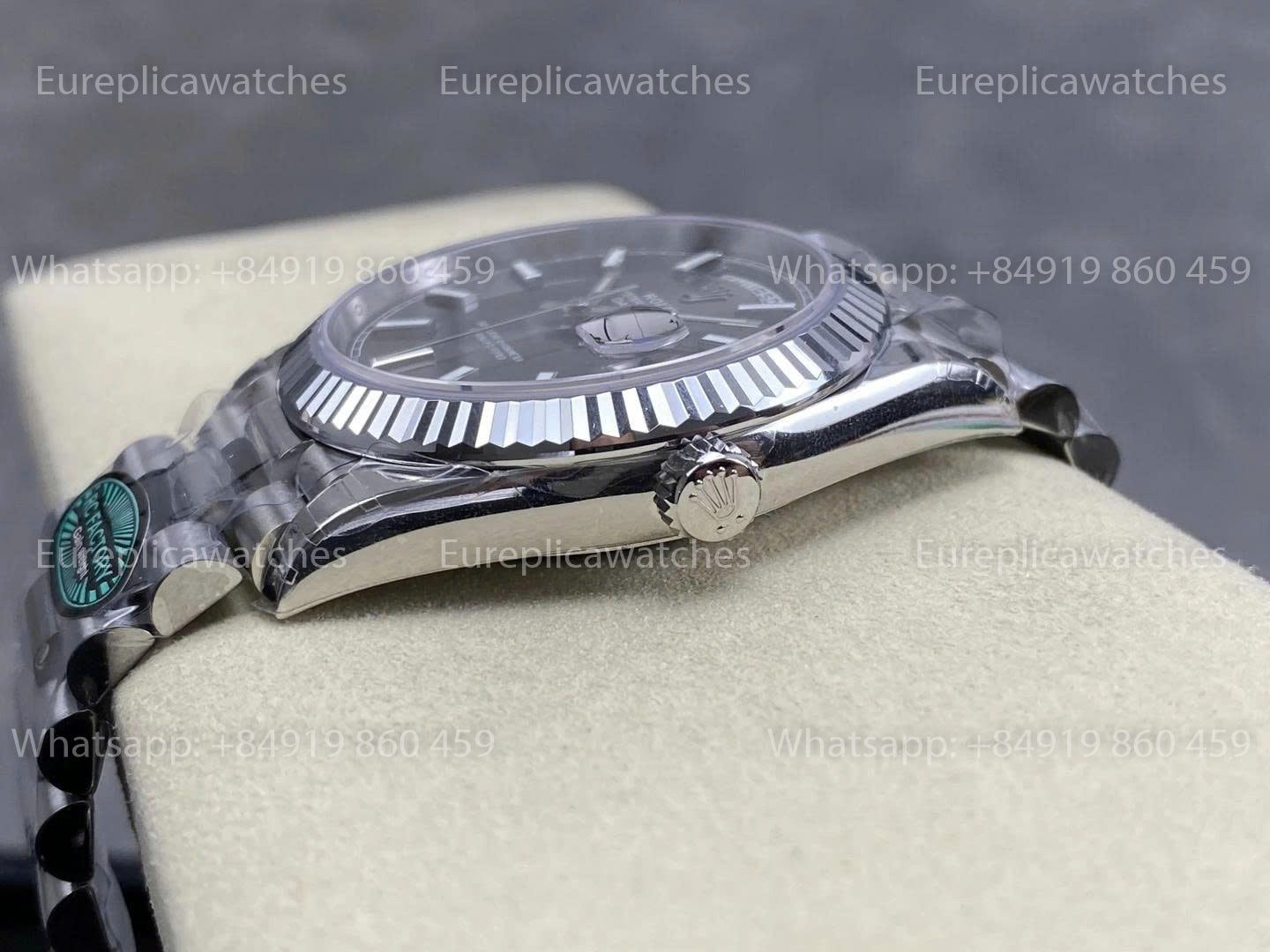 RC Factory - Rolex Day-Date 40mm Or Blanc Rhodium Foncé 228239-0002 RCF